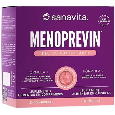 Imagem de Menoprevin Menopausa Sanavita Nutrição para Mulheres com Resveratrol Magnésio Triptofano-Feminino