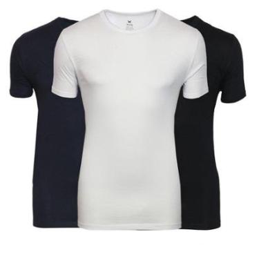 Imagem de KIT 3 CAMISETAS HERING SLIM GOLA CARECA-Masculino