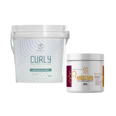 Imagem de Kit Relaxamento De Cachos 1Kg + Máscara Neutralizante 500G - Kali Cosm
