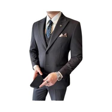Imagem de Terno Formal Slim-fit Estilo Coreano Em Três Peças Para Casamento, Ide