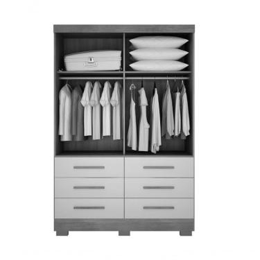 Imagem de Guarda Roupa Solteiro Com Espelho 2 Portas 6 Gavetas - Capri-cumaru - Móveis Novo Horizonte