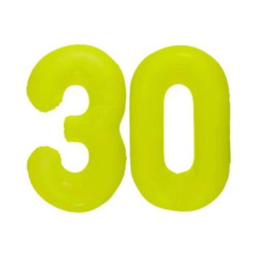 Imagem de Balões Digitais Fluorescentes Amarelo Neon Para Decorações De Aniversá