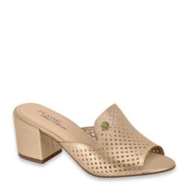 Imagem de Tamanco Feminino Modare Salto Baixo Grosso Conforto 7109.475 - Bronze - 37-Feminino