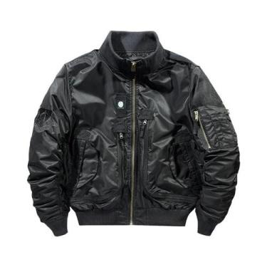 Imagem de Jaqueta Bomber Masculina Retrô Oversized Ma-1 Outono 2024 Casaco Curto