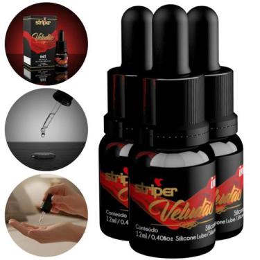 Imagem de Kit 3und Striper Veludão Intt Gel Lubrificante Siliconado Aveludado Ne