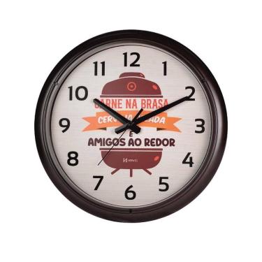 Imagem de Relógio De Parede Herweg Ref: 660140-304 Marrom Churrasco