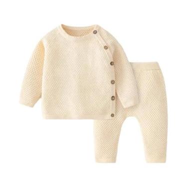 Imagem de Conjuntos De Roupas De Algodão Para Bebês, Tops E Calças Para Meninos 