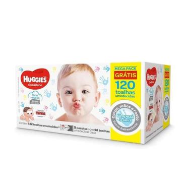 Imagem de Lenços Umedecidos Huggies One & Done 432 toalhas - 9 Pacotes