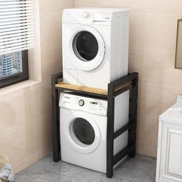 Imagem de Rack de armazenamento para máquina de lavar roupa de tambor, economia de espaço, rack de prateleira de armazenamento para máquina de lavar para lavanderia, unidade de estante, sala de estar,