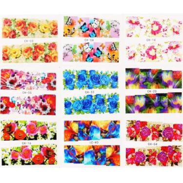 Imagem de Adesivo de unhas Water Transfer DIY Flower Multicolor 50 unidades - Ge