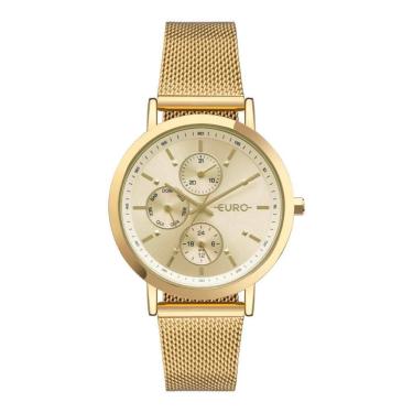 Imagem de Relógio Euro Feminino Ref: Eu6p27ab/4d Multifunção Mesh Dourado