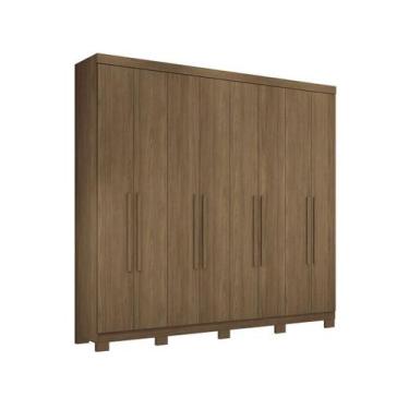 Imagem de Guarda-Roupa Casal Master New 8 Portas 4 Gavetas Jatoba - Santos Andir