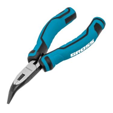 Imagem de Mini Alicate Bico Meia-cana Curvo, Reforçado, Fosfatizado (125mm) Gross