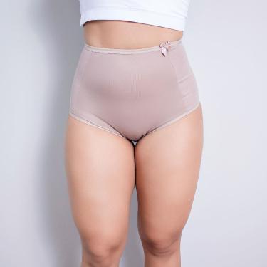 Imagem de Calcinhas Calçola Modeladora Pos Parto Segura Barriga Efeito Cinta Conforto Cintura Alta Tira Culote Redutora - BEGE