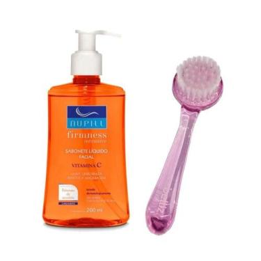 Imagem de Escova E Sabonete Limpeza Facial Skin Care Vitamina C Nupill - RICCA