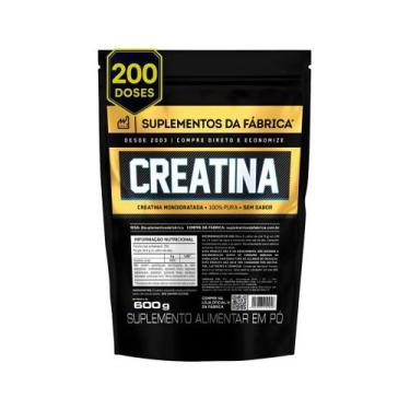 Imagem de Creatina Monohidratada 100% Pura Importada 600g Suplemento da Fabrica 