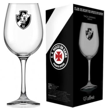 Imagem de Taça de Vinho Grande Drinks 490ml em Vidro Cristal Vasco da Gama na Ca