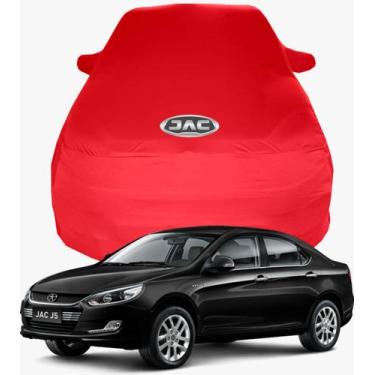Imagem de Capa de Carro Jac J5 Tecido  Lycra Premium - Cadilhe Capas, Vermelho