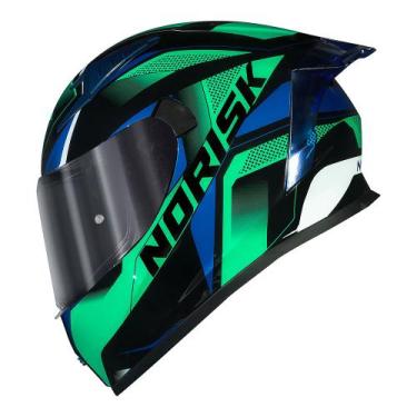 Imagem de Capacete Norisk Flow Pulse Verde e Azul, 56