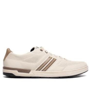 Imagem de Sapatênis Masculino Pegada Microfibra Off White/Bege-Masculino