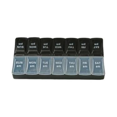 Imagem de Organizador De Pílulas Semanal De 7 Dias, Porta-Medicamentos Para Manh
