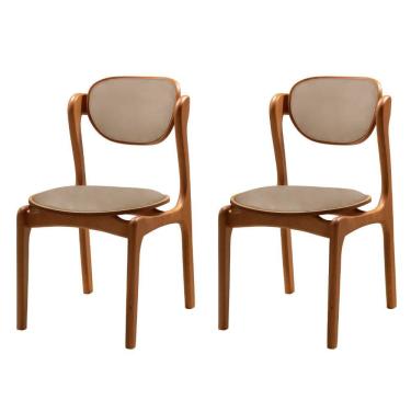 Imagem de Conjunto com 2 Cadeiras de Jantar Solaris Soft Moderna Mobilia
