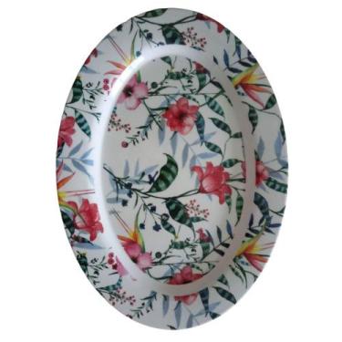 Imagem de Travessa Oval Garden 30,5x26cm Melamina Saldão. - Papel Mâchè
