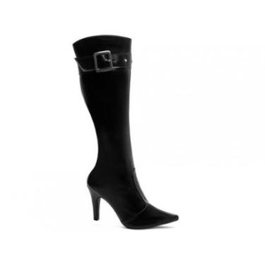 Imagem de Bota Cano Longo Salto Alto Stiletto Bico Fino Feminina 9cm EMILY ONLINE-Feminino