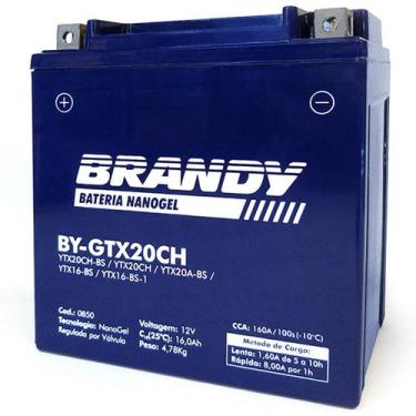 Imagem de Bateria NanoGel BY-GTX20CH Para moto XL Varadero Boulevard C 1500 Kawa