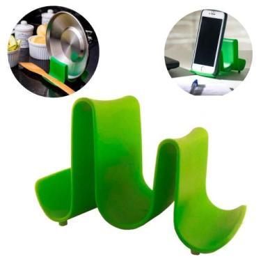 Imagem de Suporte Multiuso Prana Verde para Tampa Panela Celular Apoio Moderno E