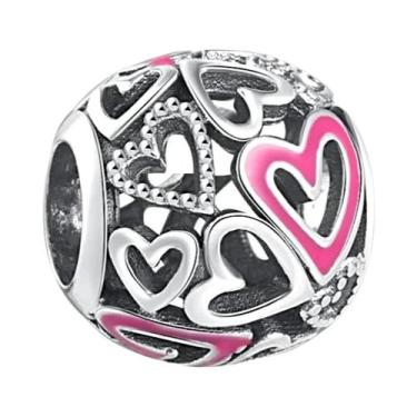 Imagem de Pulseira Feminina De Prata Esterlina 925 Com Pingentes Redondos De Flo