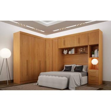 Imagem de Dormitório Modulado Casal Orion 100% MDF Cinamomo - Leifer