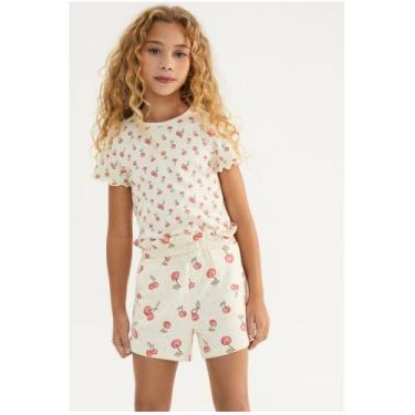 Imagem de Hering Kids Blusa Ribana Estampada Off White, 08, Off, White