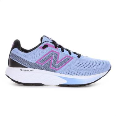 Imagem de Tênis New Balance Fresh Foam 520 V9 Azul Claro e Roxo - Feminino, 35, 