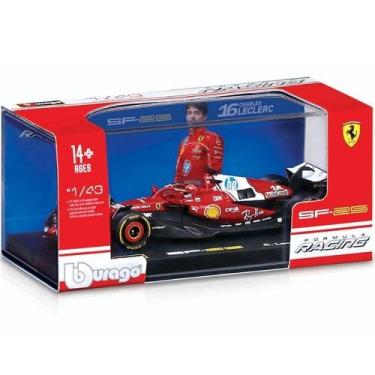 Imagem de Carrinho Miniatura F1 2025 Ferrari SF-25 Leclerc 16 com Piloto - Burag