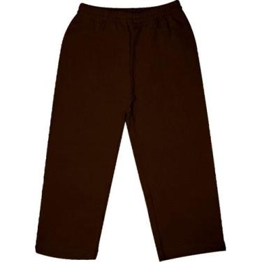 Imagem de Calça Infantil Moletom Menino Inverno - anjo da mamãe, Marrom, 6