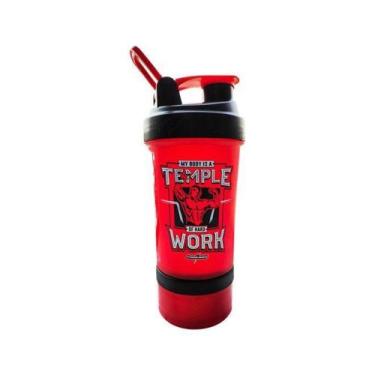 Imagem de Coqueteleira 2 Doses My Body Vermelha 450ml Integral - INTEGRALMÉDICA