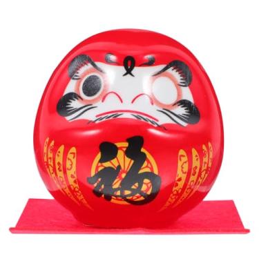 Imagem de Boneca Japonesa De 6 Cm, Mini Estátua Zen Cerâmica, Símbolo Boa Sorte E Encorajamento Para Decoração Casa, Mesa, Interior Carro.