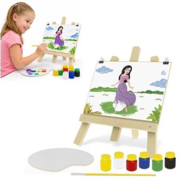 Imagem de Kit de pintura princesas cavalete branca de neve completo - Yeet