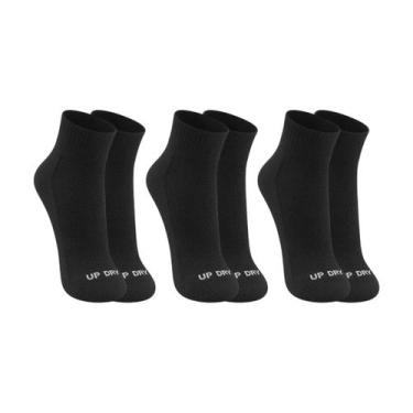 Imagem de Kit 3 Pares Meia Esportiva Up Dry Anti Bolha Cano Médio Corrida Bike C