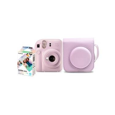 Imagem de Kit Câmera Analógica Fujifilm Instax Mini 12 Lilás Mermaid com Bolsa e Pack com 10 Filmes