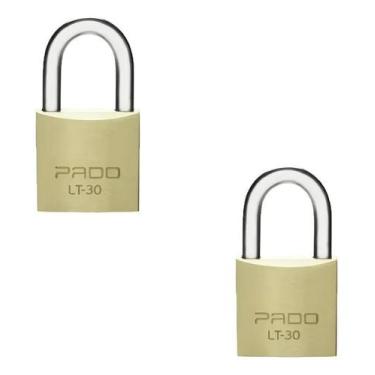 Imagem de Kit 2 Cadeado Pado De 30mm Mesmo Segredo Iguais Mesma Chave