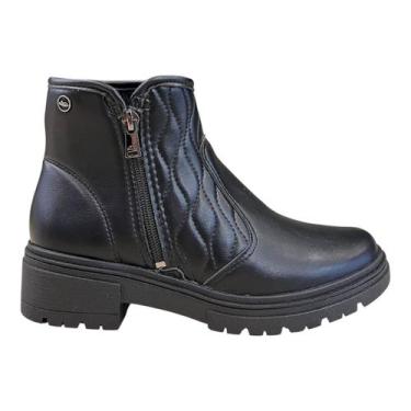 Imagem de Bota Coturno Feminino Dakota Casual Conforto Tratorado Zíper Cano Curt