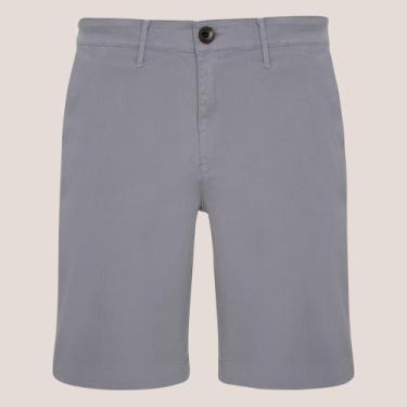 Imagem de Bermuda Sarja Dudalina Right Pr26 Cinza Claro Masculino, 46