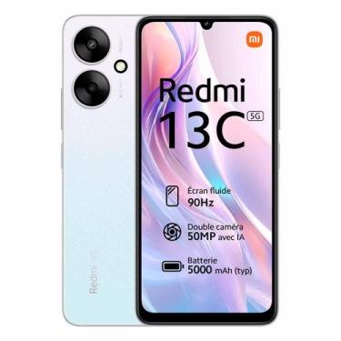 Imagem de Xiaomi Redmi 13C 5G 128GB 4GB RAM Dual SIM Tela 6.74" - Branco + FONE 