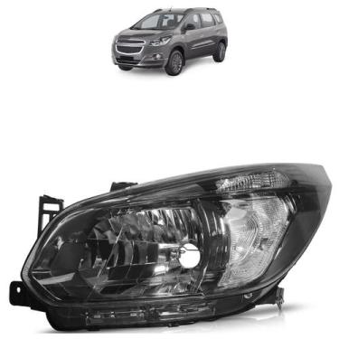 Imagem de Farol Dianteiro Spin 2012 A 2018 Máscara Negra - Automotive Imports, E