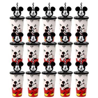 Imagem de Kit Copos Mickey 500ml Lembrancinha Festa Infantil Sacola Surpresa Ani