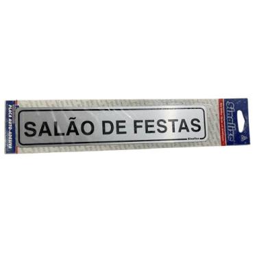Imagem de Placa Sinalize Salão de Festas 5x25cm