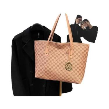 Imagem de Bolsa De Ombro De Couro PU Estampada De Grande Capacidade Para Mulhere