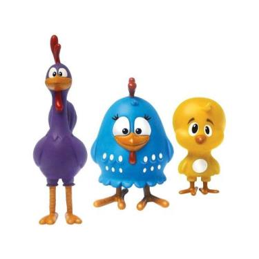 Imagem de Mini Figura Galinha Pintadinha Família Elka - 3 Unidades